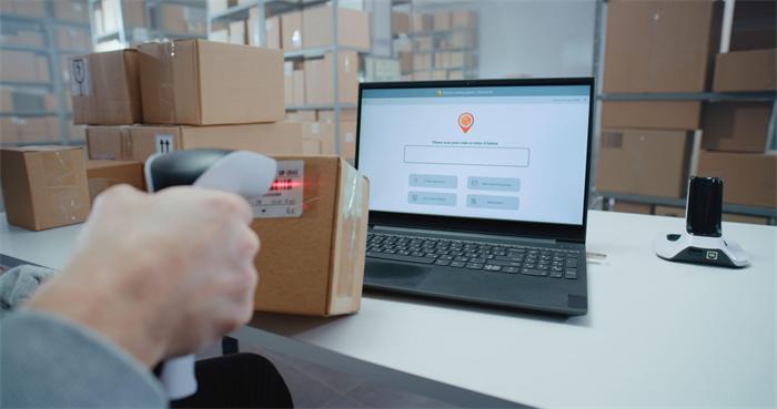 International parcel tracking system in logistics warehouse