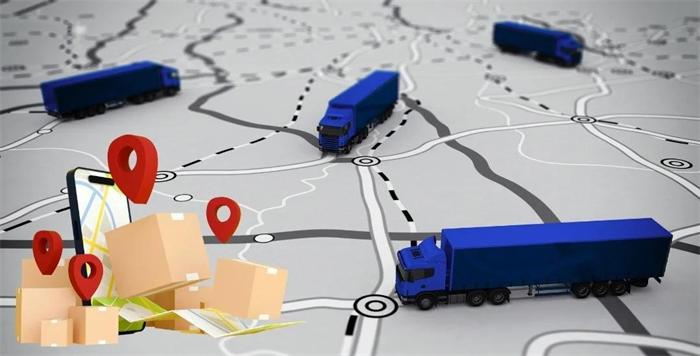 Mobile parcel tracking app showing delivery route and package location