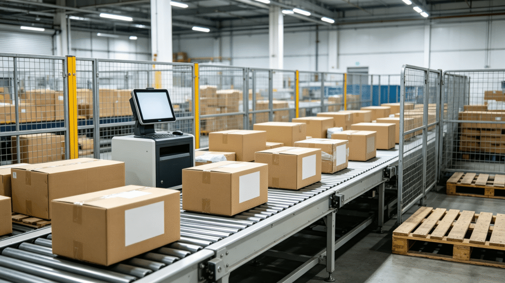 parcel receiving, inspection and consolidation workflow for international shipping