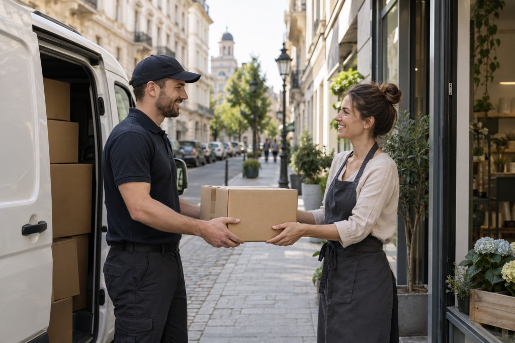 Final parcel delivery to a business customer in Germany