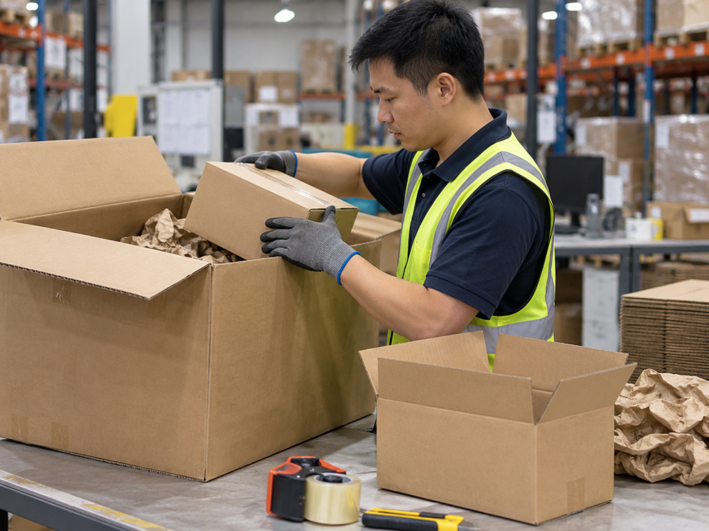 Packing heavy and fragile goods separately before shipping